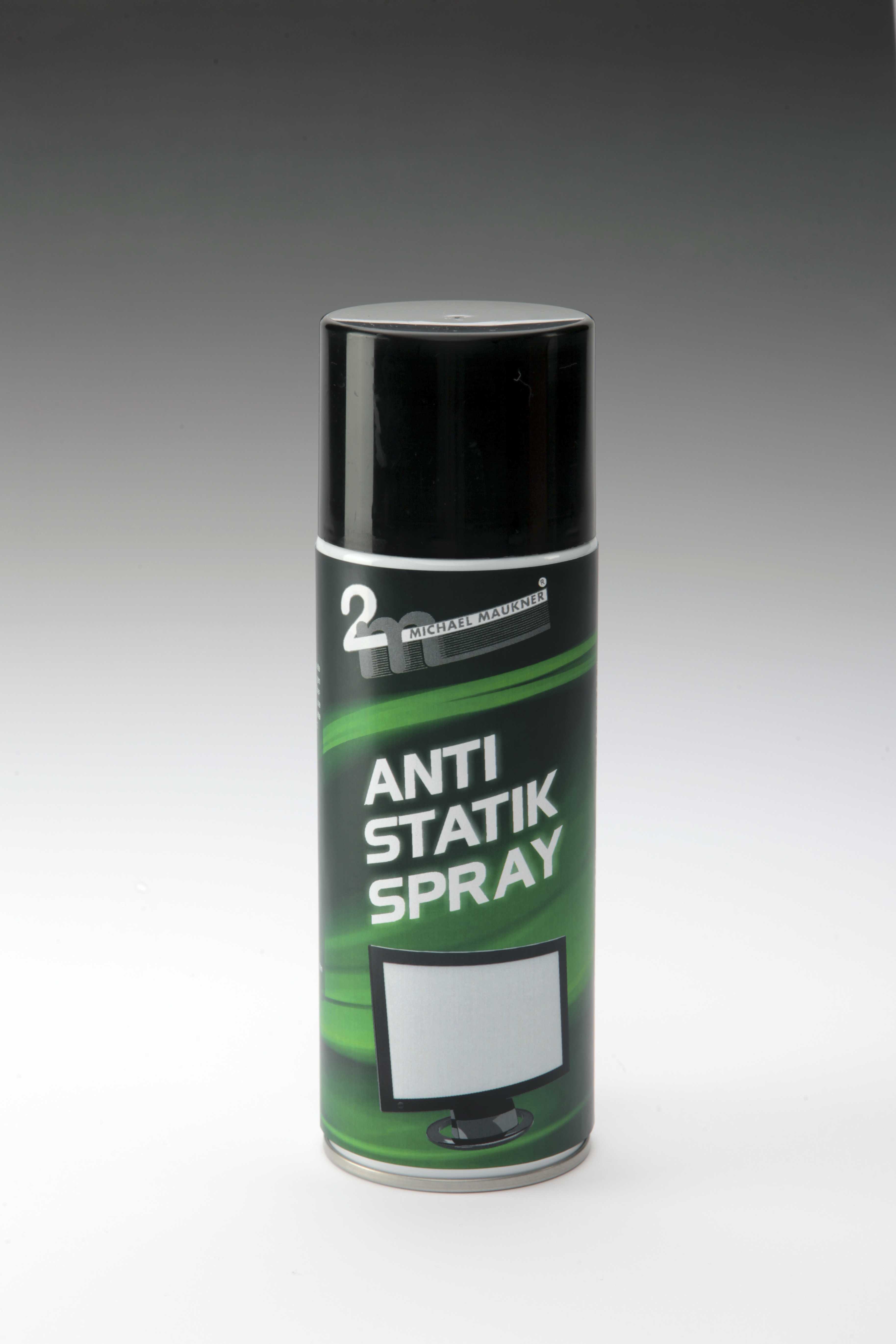 Antistatikspray, Reduzierung elektrostatischer Aufladung, verzögert erneutes Aufladen und Verstauben