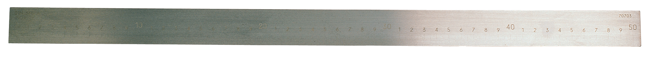 Arbeitsmaßstäbe DIN 866/1 = A m. mm-Teilung, aus Werkzeugstahl oder Inox, m. mm-Teilung, 500 - 1000