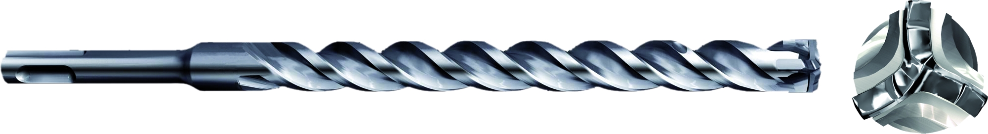 AlphaCut SDS-plus-Hammerbohrer, 110 mm Länge, mit Kreuzkopf, Betonbohrer, Steinbohrer