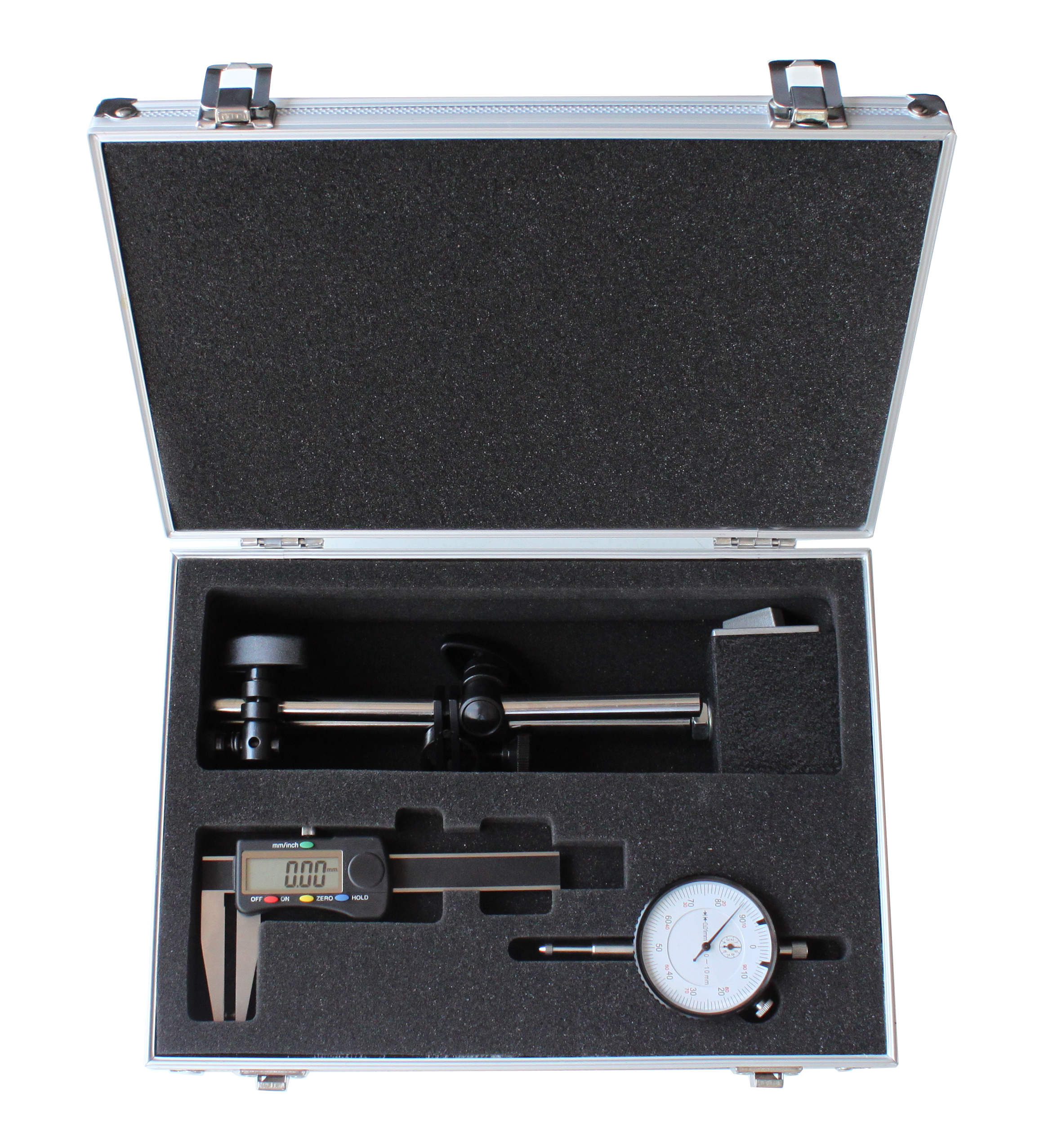 DIGITAL Bremsscheibenprüfsatz 3-teilig, Messuhr Magnet-Messstativ Bremsscheiben-Messschieber