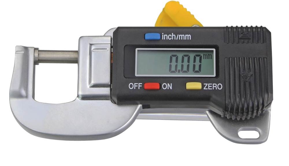 Digital-Dicken-Messgerät, Ablesung 0,01 mm oder 0,0005&#8221; , Ausladung 19,7mm