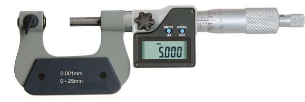 Digital-Gewinde-Mikrometer ohne Einsätze, Messspindel nicht drehend ø 6,5 mm