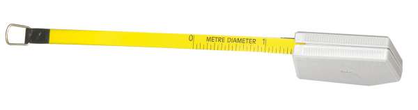 Durchmesser-Taschenrollbandmaß, Bandstahl 6 mm breit, 2 m + Durchmesser