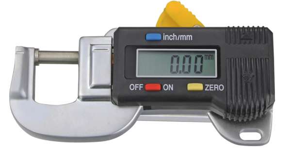 Digital-Dicken-Messgerät, Ablesung 0,01 mm oder 0,0005” , Ausladung 19,7mm
