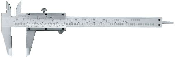 Messschieber, Skala und Nonius mattverchromt, aus Werkzeugstahl, 150 - 200 mm