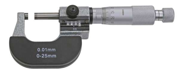 Bügelmessschraube / Mikrometer mit Zählwerk, Ablesung 0,01 mm