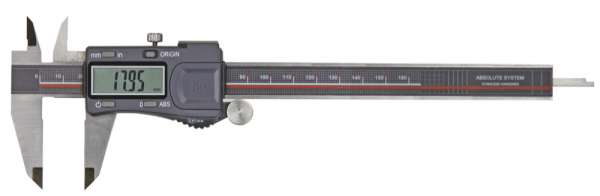 Digitaler Messschieber DIN 862 mit Glasmaßstab, Absolut-System, ABS, HOLD