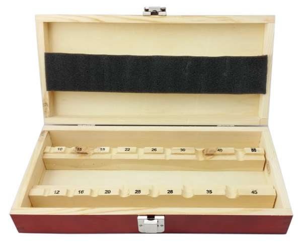 Holzkasten für 15 Forstnerbohrer (Kunstlochbohrer) 10-50 mm LEER Holzkassette Holzbox