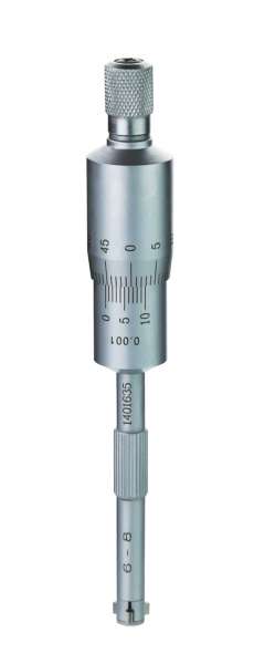 Dreipunkt-Innen-Messschraube/Mikrometer für Sacklochbohrungen mit Einstellring und Verlängerung