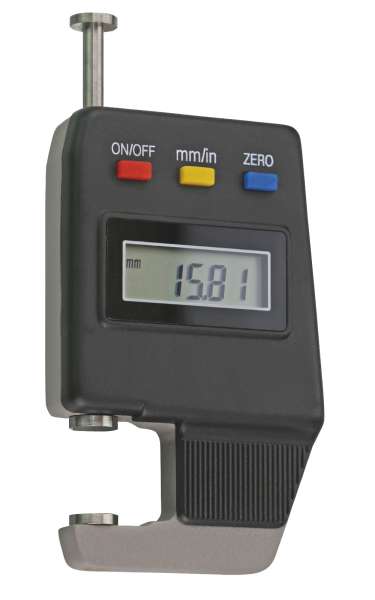 Digital-Dicken-Messgerät, mit Teller 9 ø , Messbereich 0 - 15 mm